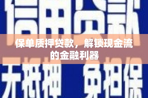 特克斯保单质押贷款，解锁现金流的金融利器