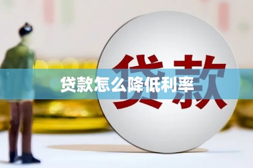 特克斯贷款怎么降低利率