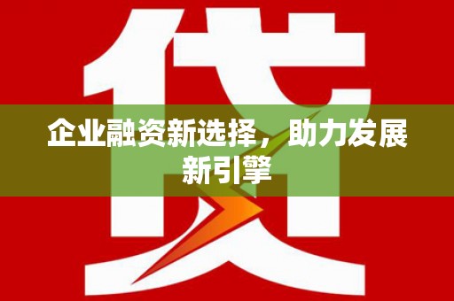 特克斯企业融资新选择，助力发展新引擎