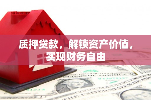 特克斯质押贷款，解锁资产价值，实现财务自由