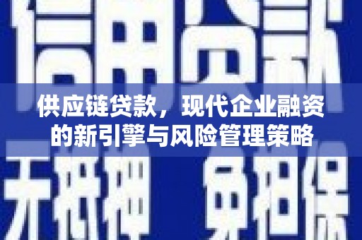 特克斯供应链贷款，现代企业融资的新引擎与风险管理策略