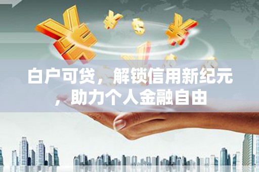 特克斯白户可贷，解锁信用新纪元，助力个人金融自由