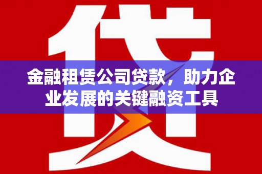 特克斯金融租赁公司贷款，助力企业发展的关键融资工具