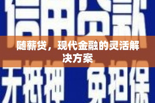 特克斯随薪贷，现代金融的灵活解决方案