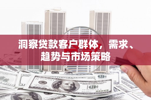 特克斯洞察贷款客户群体，需求、趋势与市场策略