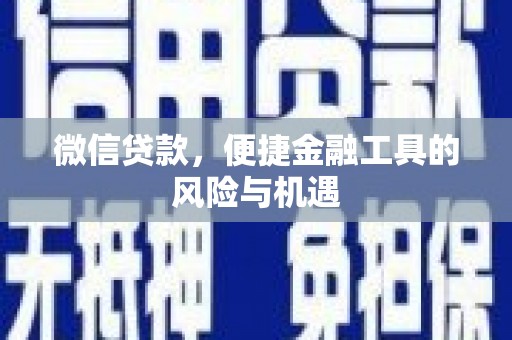 特克斯微信贷款，便捷金融工具的风险与机遇