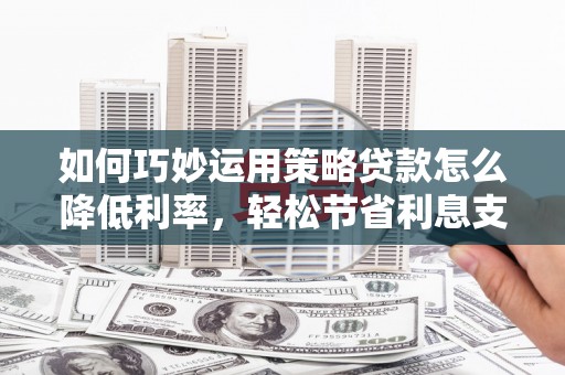 特克斯如何巧妙运用策略贷款怎么降低利率，轻松节省利息支出