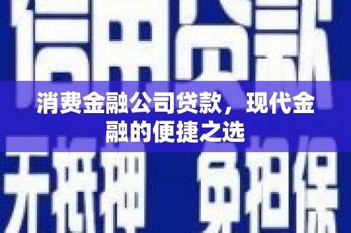 特克斯消费金融公司贷款，现代金融的便捷之选