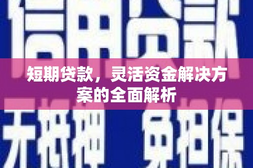 特克斯短期贷款，灵活资金解决方案的全面解析
