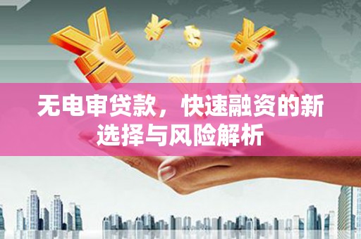 特克斯无电审贷款，快速融资的新选择与风险解析