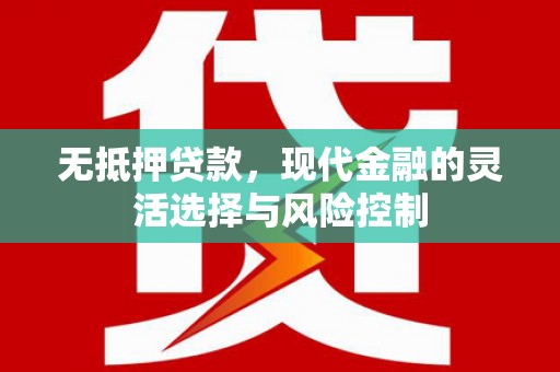 特克斯无抵押贷款，现代金融的灵活选择与风险控制