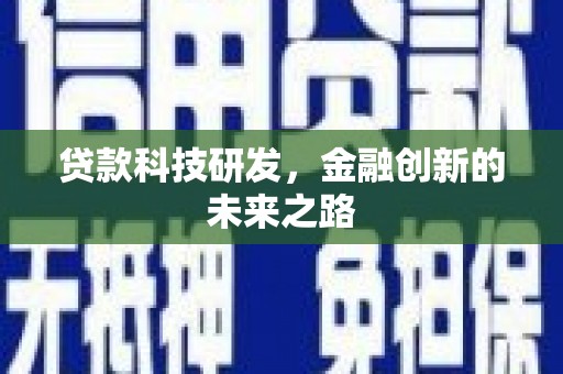 特克斯贷款科技研发，金融创新的未来之路