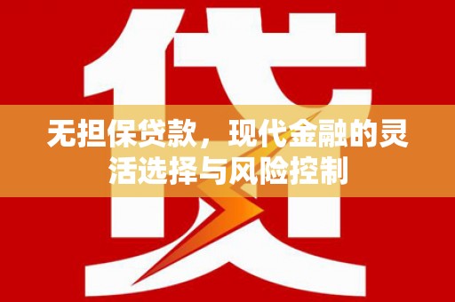 特克斯无担保贷款，现代金融的灵活选择与风险控制