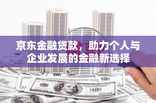 特克斯京东金融贷款，助力个人与企业发展的金融新选择