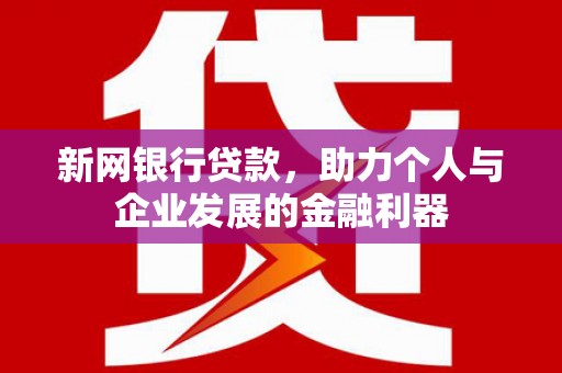 特克斯新网银行贷款，助力个人与企业发展的金融利器