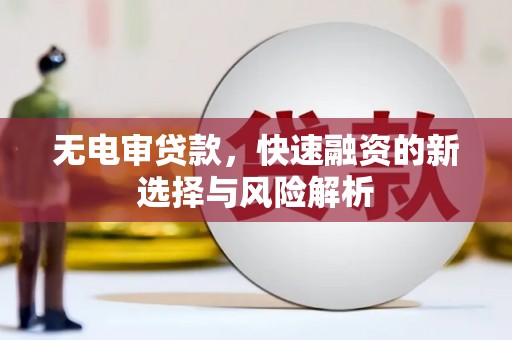 特克斯无电审贷款，快速融资的新选择与风险解析