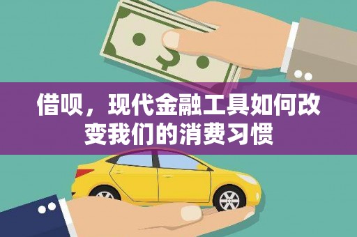 特克斯借呗，现代金融工具如何改变我们的消费习惯