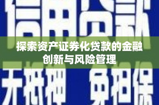 特克斯探索资产证券化贷款的金融创新与风险管理