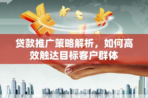 特克斯贷款推广策略解析，如何高效触达目标客户群体