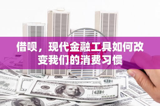 特克斯借呗，现代金融工具如何改变我们的消费习惯