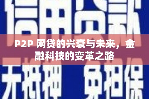 特克斯P2P 网贷的兴衰与未来，金融科技的变革之路