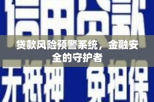 特克斯贷款风险预警系统，金融安全的守护者