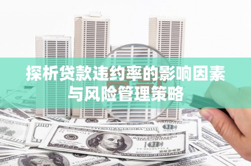 特克斯探析贷款违约率的影响因素与风险管理策略