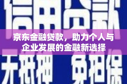 特克斯京东金融贷款，助力个人与企业发展的金融新选择
