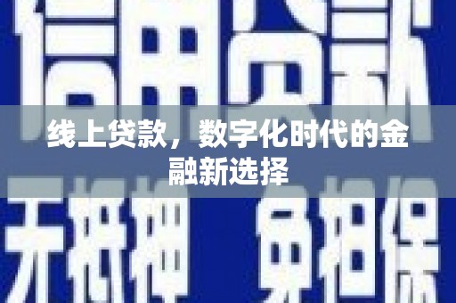特克斯线上贷款，数字化时代的金融新选择