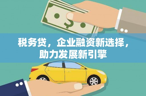 特克斯税务贷，企业融资新选择，助力发展新引擎