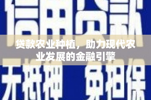 特克斯贷款农业种植，助力现代农业发展的金融引擎