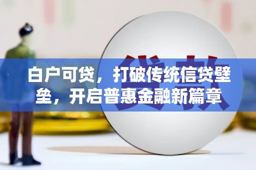 特克斯白户可贷，打破传统信贷壁垒，开启普惠金融新篇章