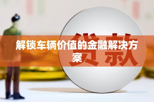 特克斯解锁车辆价值的金融解决方案