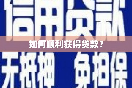 特克斯如何顺利获得贷款？