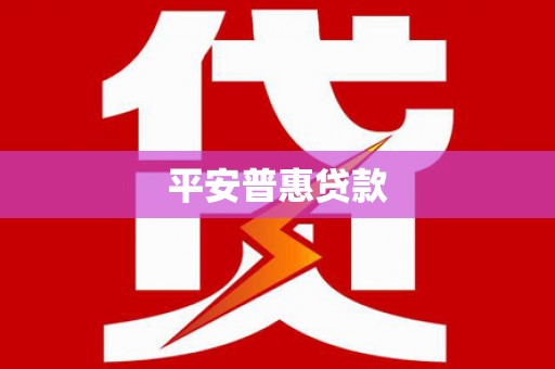 特克斯平安普惠贷款