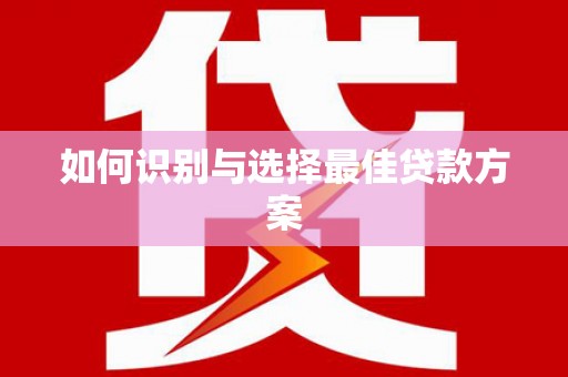 特克斯如何识别与选择最佳贷款方案