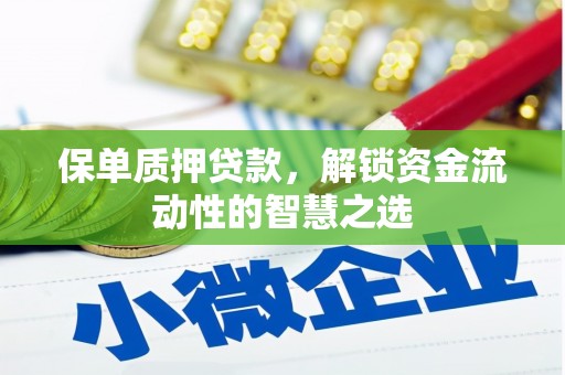 特克斯保单质押贷款，解锁资金流动性的智慧之选